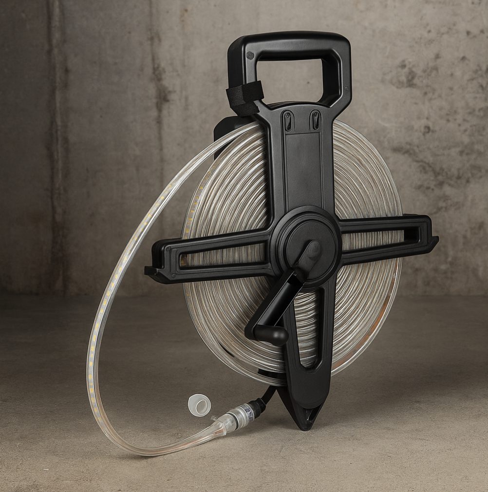 battery operated LED site light for small work spaces