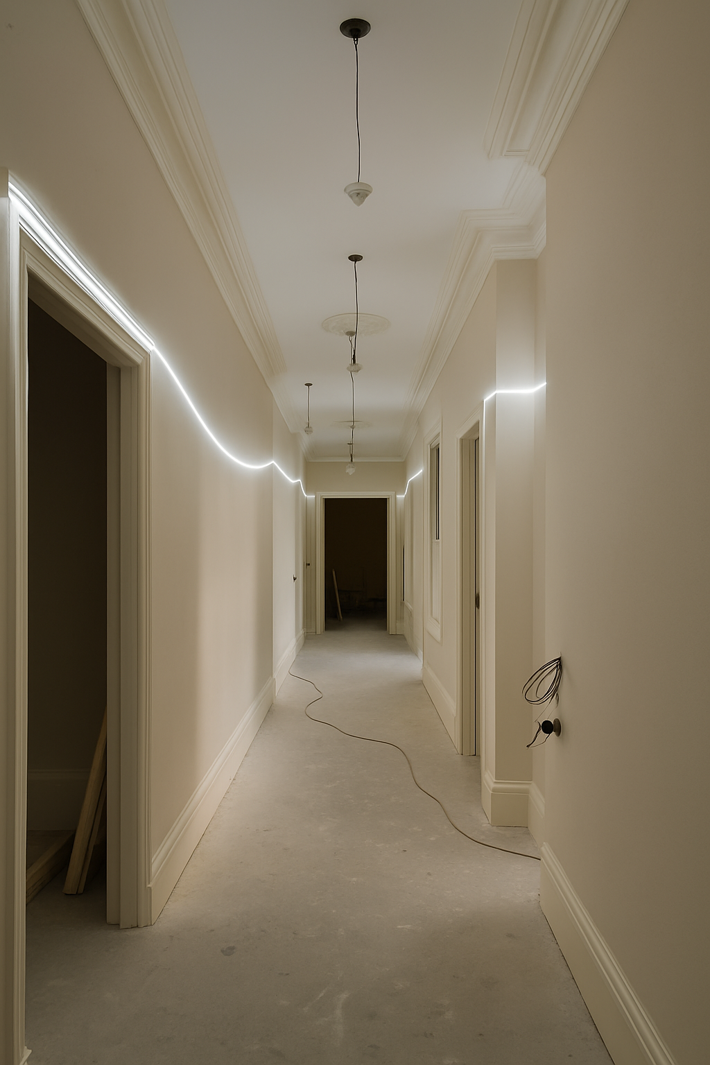 overhead mounted led site light strip