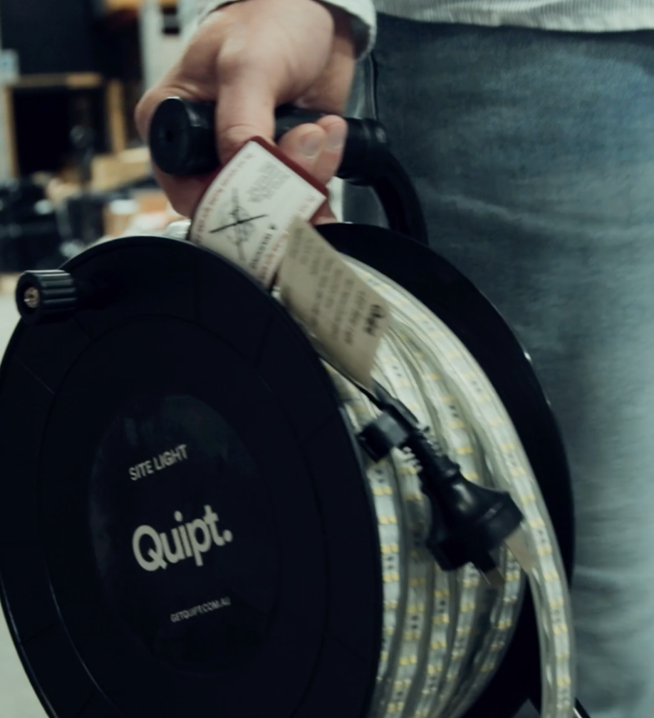 Quipt Portable LED Light on Drum