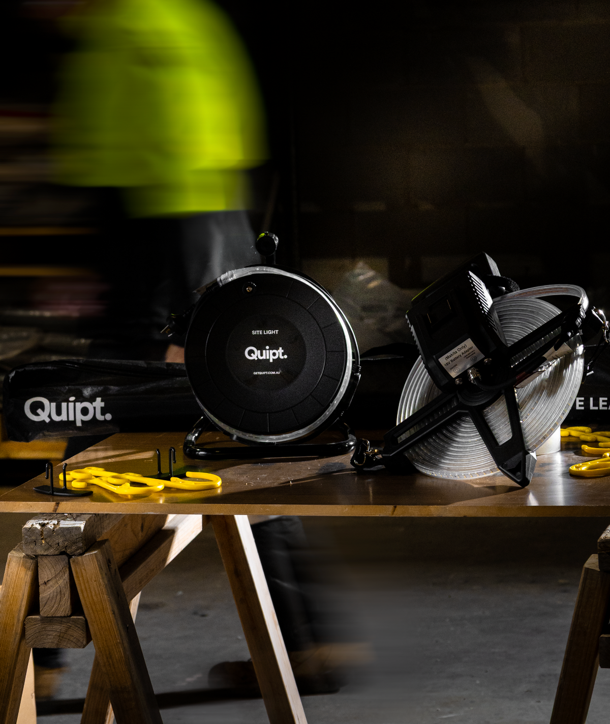 led light reels for construction sites