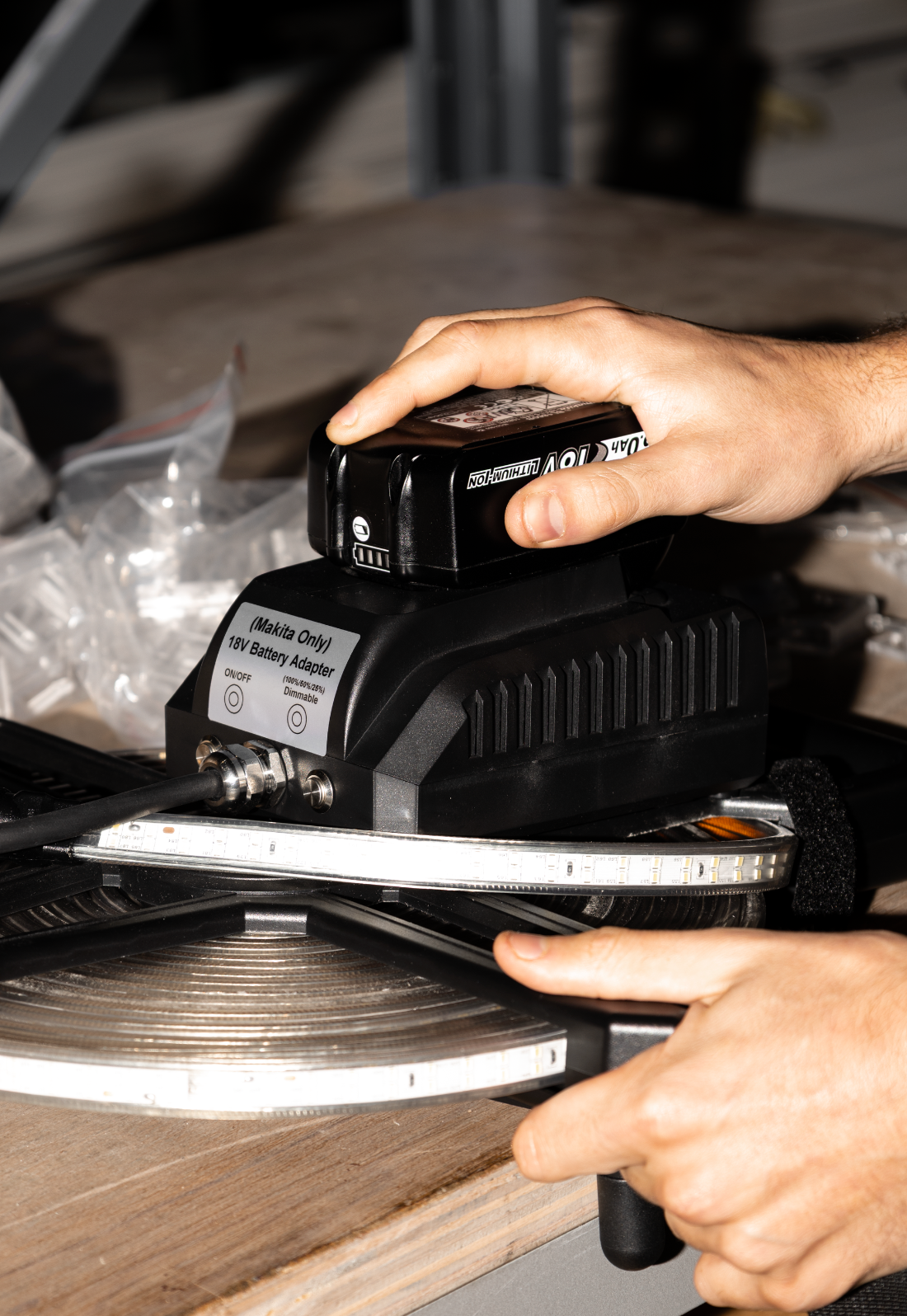 Battery Site Light | LED Strip Work Light