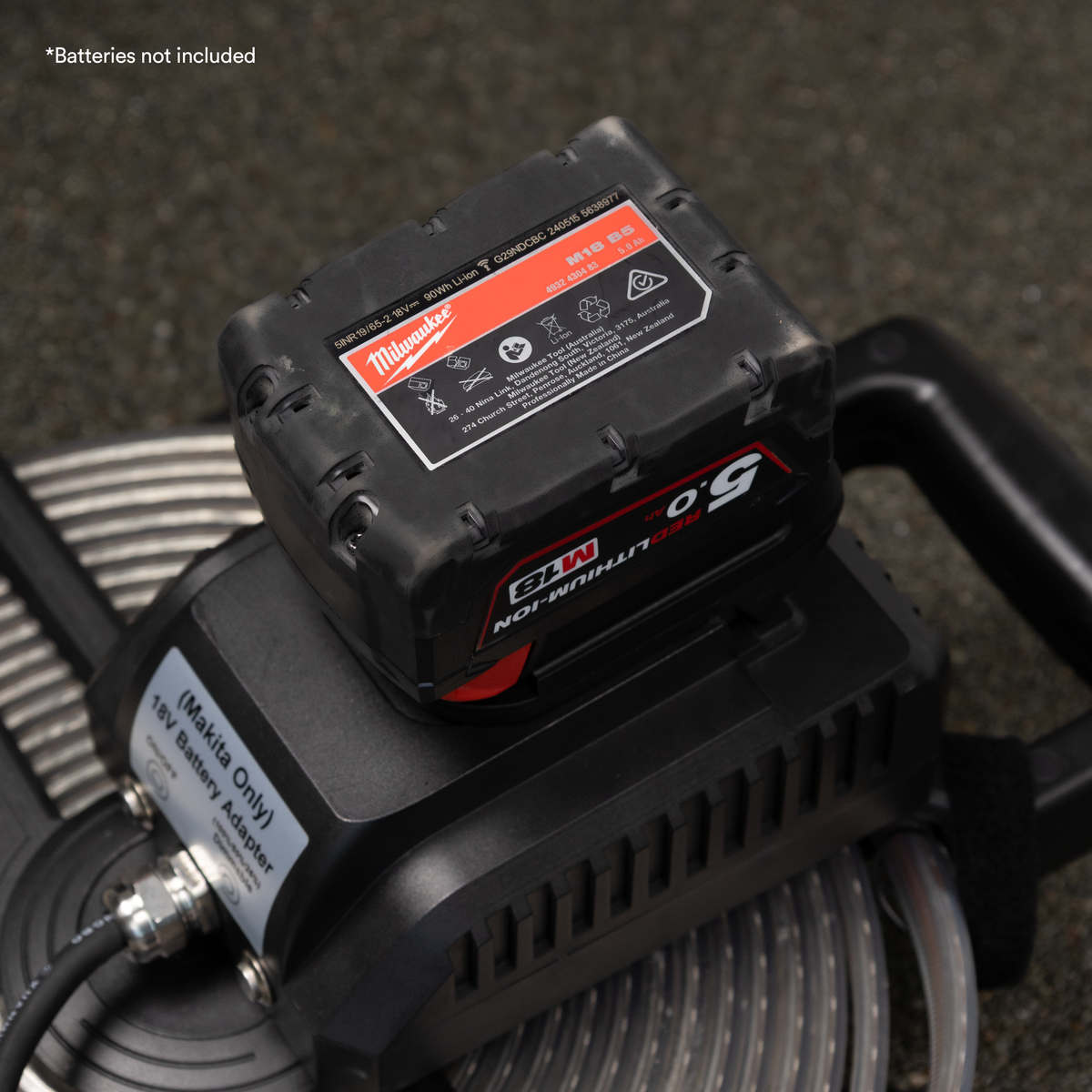 Battery Converter | DeWalt & Milwaukee (for Battery-Operated Site Light)