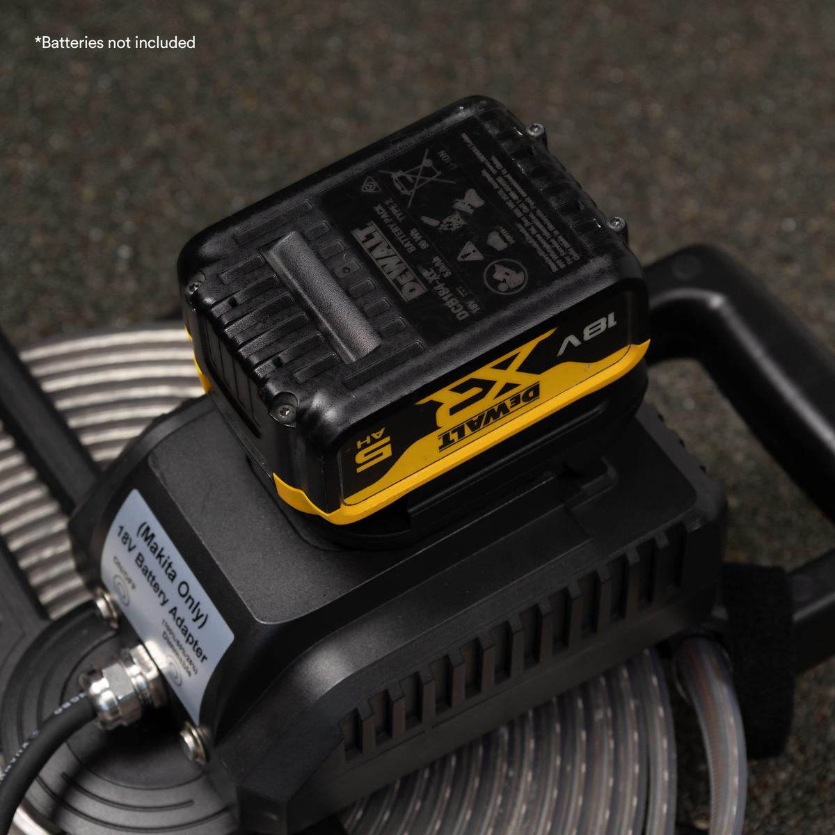 Battery Converter | DeWalt & Milwaukee (for Battery-Operated Site Light)